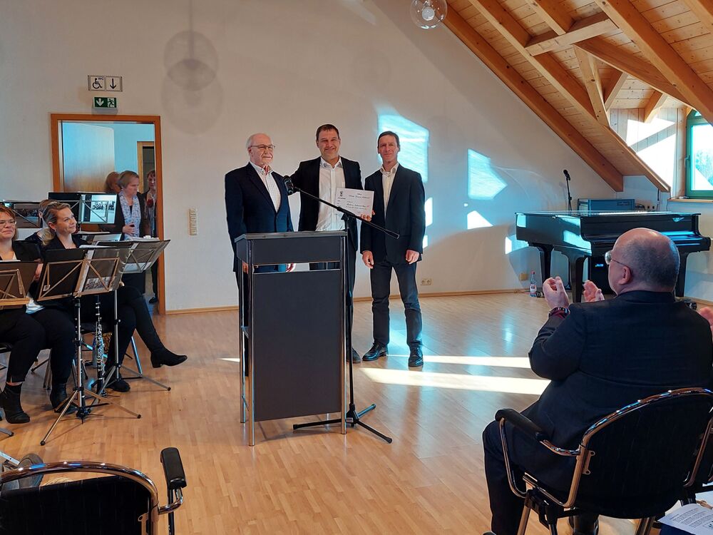 &Uuml;bergabe F&ouml;rderscheck Musikverein Neukieritzsch-Regis e. V. - F&ouml;rdersumme 2.896,00 &euro;